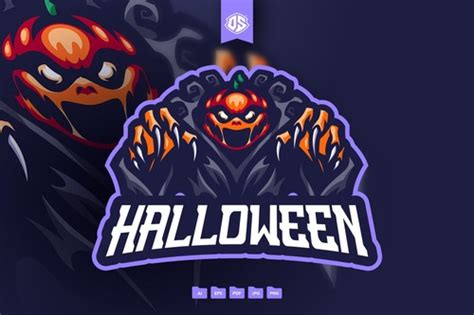 Happy halloween logo vector free download