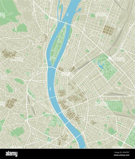 Vector City Map Of Budapest With Well Organized Separated Layers Stock