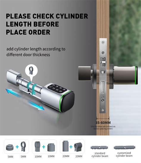 Zemismart Tuya Ble Smart Digital Lock Diy Cylinder Electronic Lock App