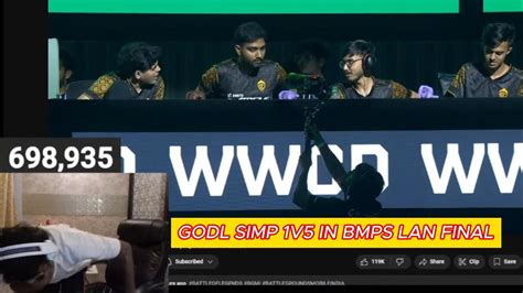 GODL SIMP 1V5 IN BMPS LAN GODL CHICKEN DINNER NEYOO LIVE REACTION