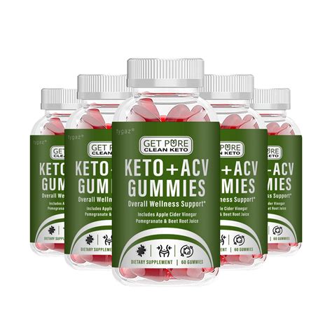 5 Pack Get Pure Gummies Getpure Clean Keto Acv Gummies