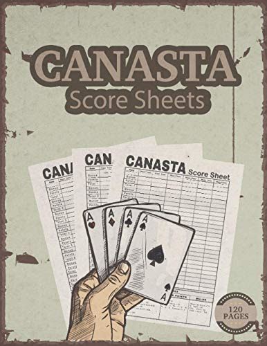 Canasta Score Sheets Standard Professional Large Clue Game Score