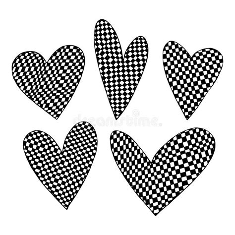 Checkered Hearts Stock Vector Illustration Of Repeating 21671393