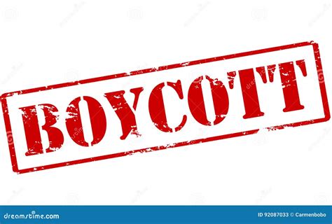 Boycott stock illustration. Illustration of symbol, word - 92087033