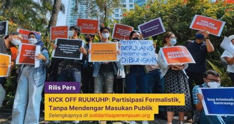 KICK OFF RKUHP Partisipasi Formalistik Tanpa Mendengar Masukan Publik