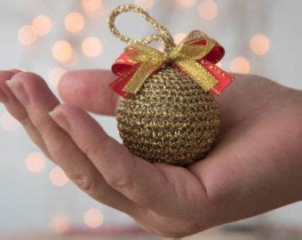 Gehaakte Gouden Bal Haak Kerst Ornamenten Goud Decor Goud Bal Xmas Boom