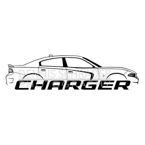 Car Svg Eps Png 2015 Dodge Charger SRT Svg Illustration Etsy