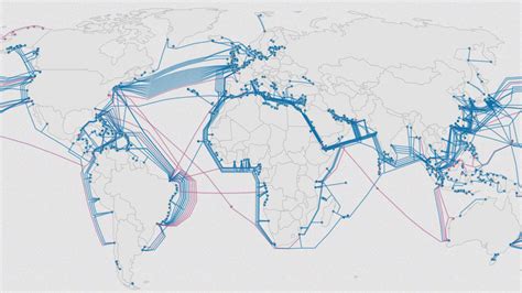 This map shows the construction of every submarine internet cable in ...