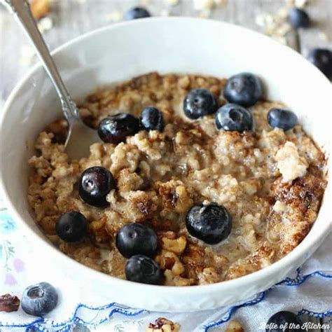 Blueberry Muffin Oatmeal Recipe Belle Of The Kitchen