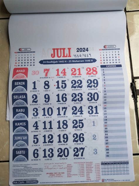 Kalender 2024 Lengkap Dengan Hijriyah Jawa Dan Pasaran