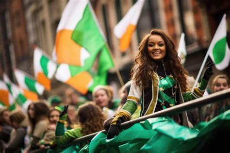 Premium Photo The Vibrant Spirit Of St Patricks Day In A Bustling