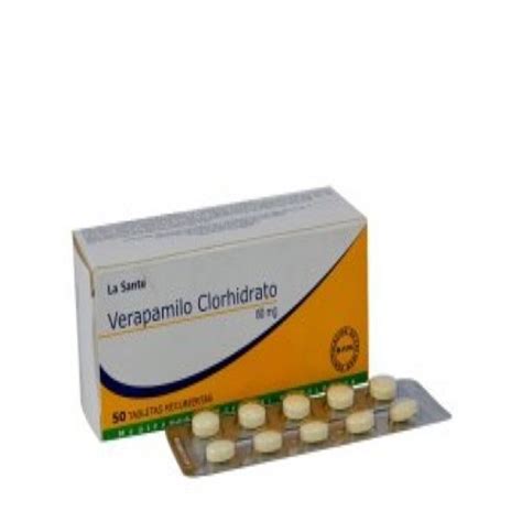 Verapamilo 80 Mg 50 Tabletas Ls Tu Droguería En Línea