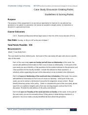 Nr W Casestudy Guidelines And Rubric Docx Chamberlain