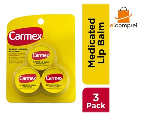 Eicomprei Carmex Classic Lip Balm C 3 Medicated 7 5g Potinho Importado