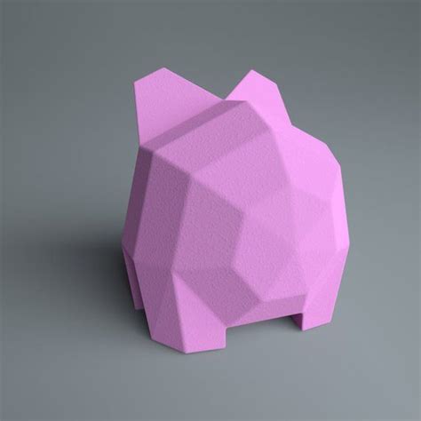 Diy D Low Poly Papercraft Piggy Cute Paper Sculpture For Etsy New