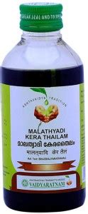 Vaidyaratnam Ayurvedic Product Malathyadi Kera Thailam Ml Pack Of