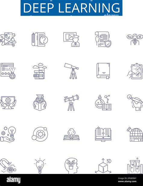 Deep Learning Line Icons Signs Set Design Collection Of Deep Learning