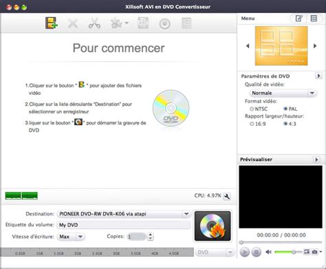 Tutoriel De Xilisoft Avi En Dvd Convertisseur Pour Mac