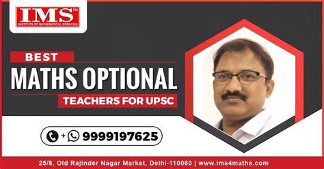 Best Maths Optional Teacher For Upsc Top Faculty For Upsc Math Prep