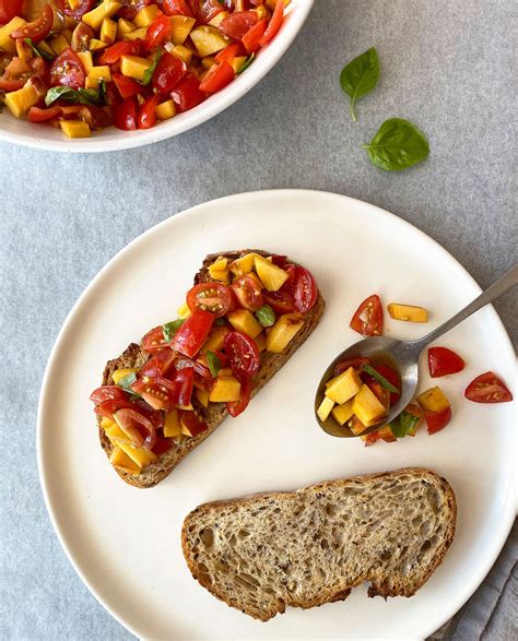 Peach Tomato Bruschetta Monday Dreams