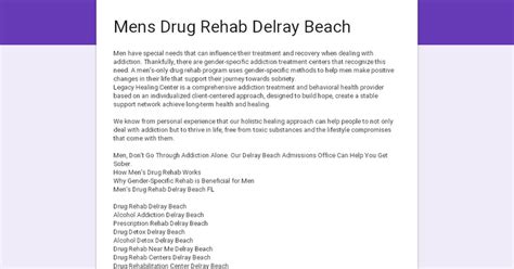 Mens Drug Rehab Delray Beach