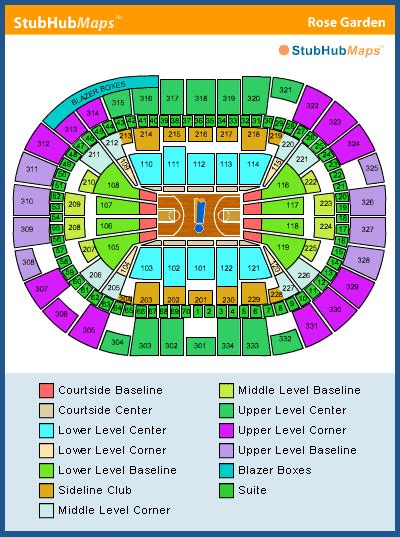 Moda Center Seating Chart Pictures Directions And History Portland