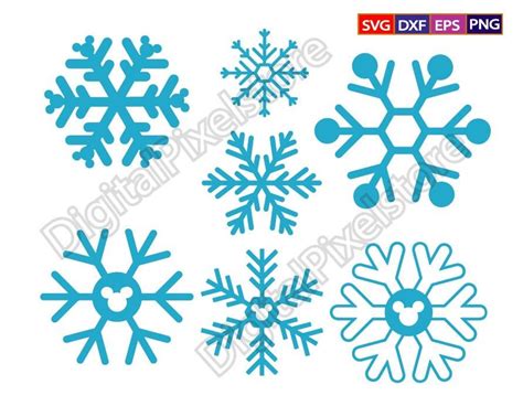 Snowflake Svgsnowflakes Svg Bundlewinter Svgchristmas Etsy