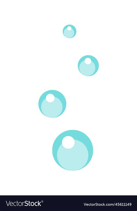 Underwater floating bubbles clipart Royalty Free Vector