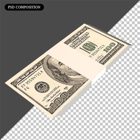 Premium Psd Psd Dollar Money Isolated D Render