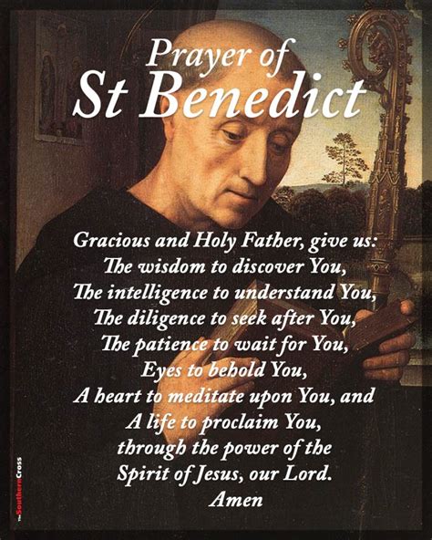 Prayer Of St Benedict The Southern Cross