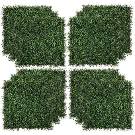 Lhy In X In Artificial Boxwood Wall Hedge Grass Panels Greenery