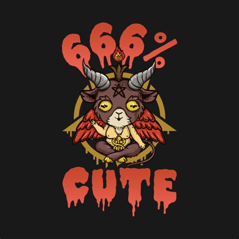 666 Cute Satanic Chibi Anime Goat Head Baphomet Kawaii Cute Anime