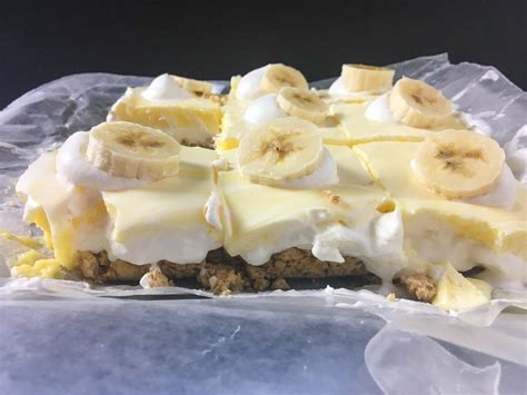 Banana Cream Cheesecake Bars Ginger Snaps Baking Affairs