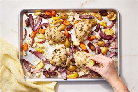 5-Ingredient Roasted Lemon Chicken & Vegetables