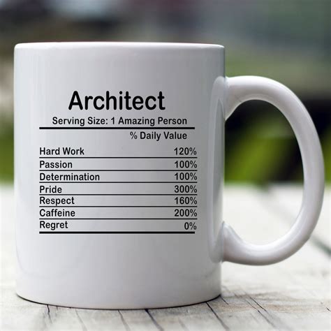 Personalized Architect Nutrition Facts Mug Architect T Nutrition