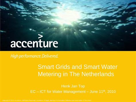 Pdf Smart Grids And Smart Water Metering In The Netherlands Of The