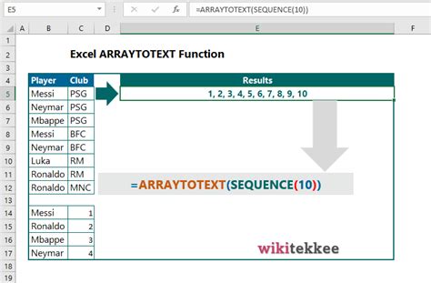 Excel ARRAYTOTEXT Function 6 Examples Wikitekkee