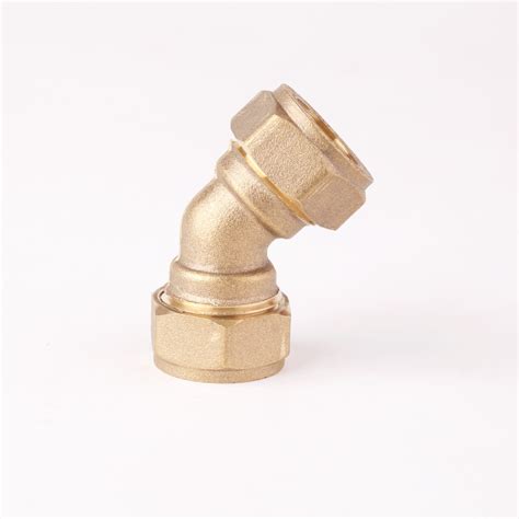 45 Degree Elbow Compression Brass Lawton Tubes