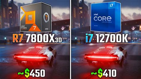 Ryzen 7 7800x3d Vs Intel I7 12700k Test In 6 Games Youtube