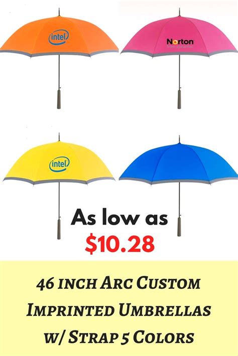 Inch Arc Custom Imprinted Umbrellas W Strap Custom Standard