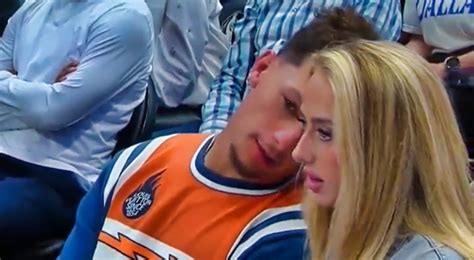 Patrick & Brittany Mahomes Had Awkward Convo At Mavs Game