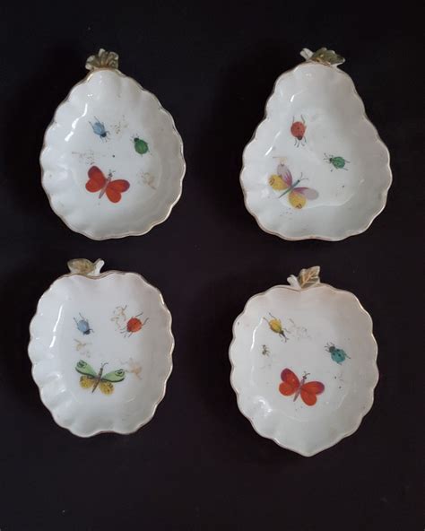 Vintage Set Of 4 Ardalt Lenwile China Fruit Shaped Trinket Dish Hand Painted Etsy