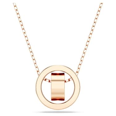 Dextera Pendant White Rose Gold Tone Plated Swarovski