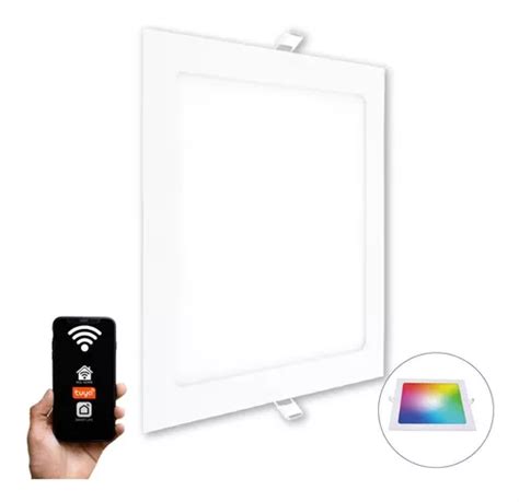 Painel Inteligente Led Smart Rgb Wi Fi Quadrado Embutir 18w