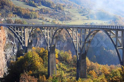 Djurdjevica Tara Bridge Is A Concrete Arch Bridge Over The Tara River