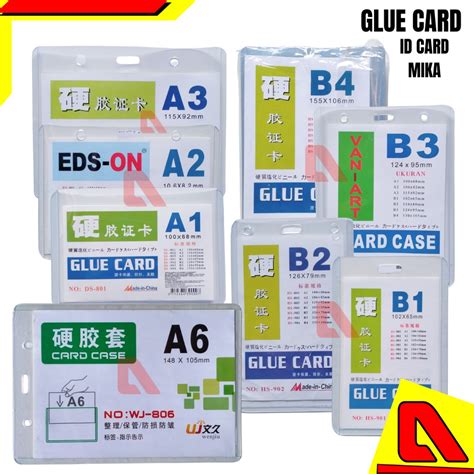 Jual Id Card Mika Glue Card B B B B A A A A Name Tag Glue