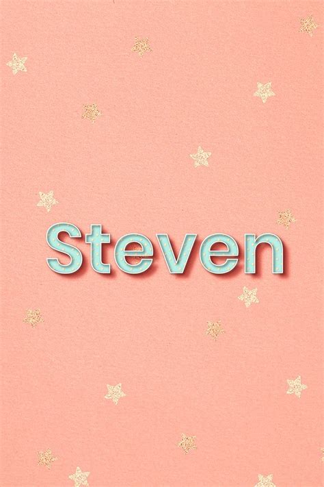 Steven Name Word Art Typography Vector Free Image By Rawpixel