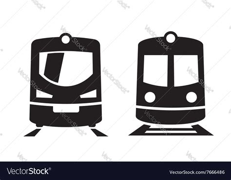 Black train icons Royalty Free Vector Image - VectorStock