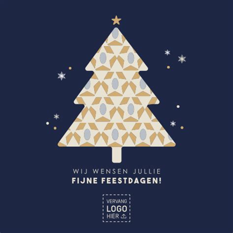 Zakelijke Kerstkaart Met Kerstboom In Patroon