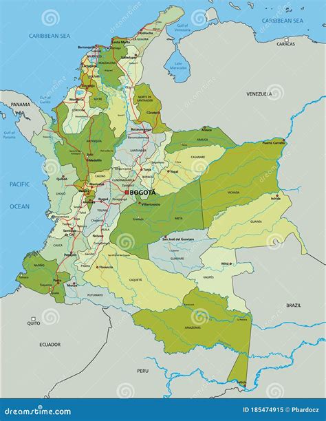 Mapa Pol Tico Editable Altamente Detallado Con Capas Separadas